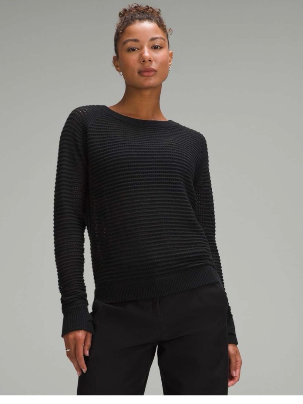 Lululemon Pointelle-Knit Cotton Sweater